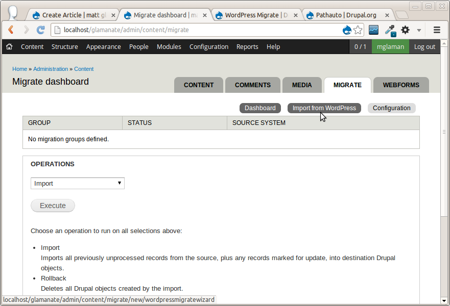 Migrating WordPress to Drupal